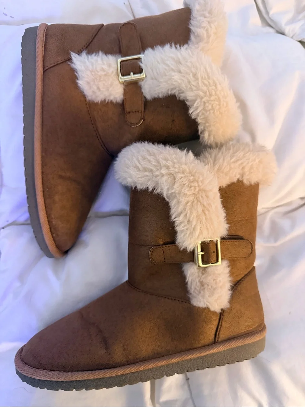 Kids Winter Faux-Fur Lined Boot - Brown